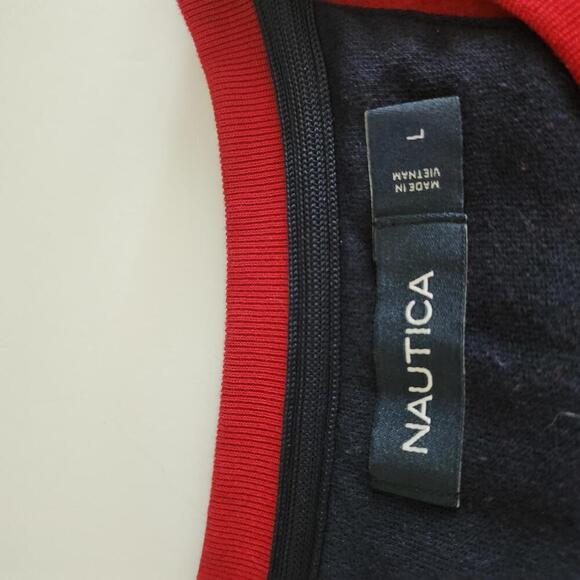 Nautica Men's Red Crew Sweatshirt - Picture 3 of 8